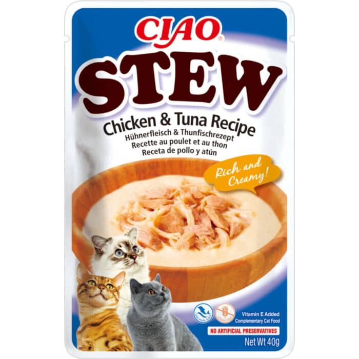 Churu Cat Stew kaķu gardums sautējums kaķiem ar vistu un tunci 40 g